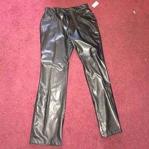 Black pleather pants