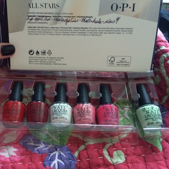 O.P.I mini nail polish set 6 colors - Picture 1 of 2