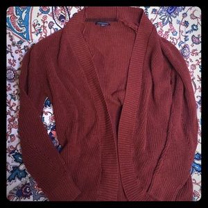 American eagle burgundy cardigan.