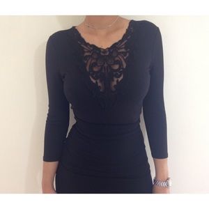 Bebe Black Lace BodySuit