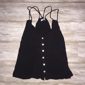 💥SOLD💥 Tobi Black Button Tank Top Size XS