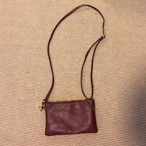 Maroon cross body bag