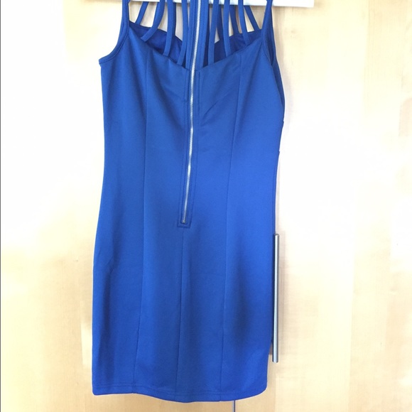 Blue caged body con - Picture 3 of 3