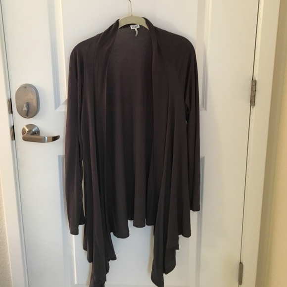 Splendid draped open front sweater