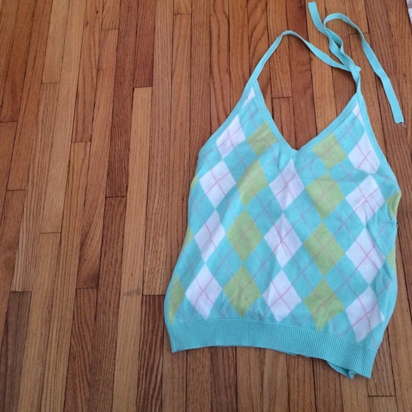 Michael Kors halter top size small argyle sweater
