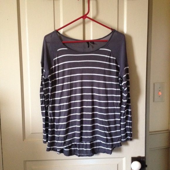 grey stripe top