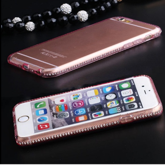 Accessories - Rhinestone iPhone 6 or 6S Case Cover Iphone pink