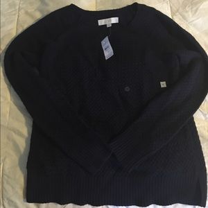 Ann Taylor Loft black crewneck sweater