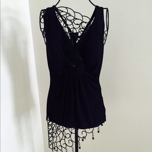 Cache black dressy halter