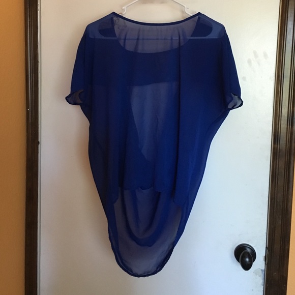 Blue sheer top - Picture 1 of 4