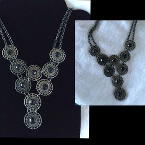 'Elian' hematite plated necklace. NEW