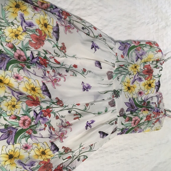 White and floral summer dress