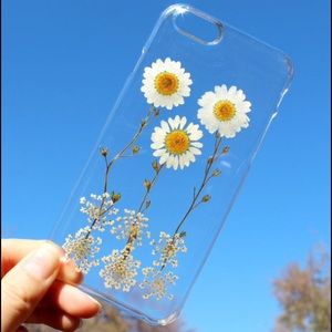 Daisy Case for iPhone 6/6s, real daisies inside,