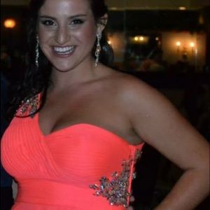 NEON Coral Prom Dress