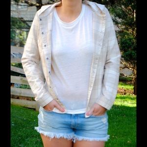 Mountain Hard Wear- Hooded Plaid Button-Up Shirt