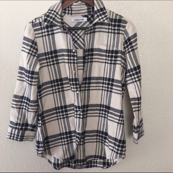 Elizabeth and James Tops - ELIZABETH AND JAMES SZ SMALL FLANNEL SHIRT