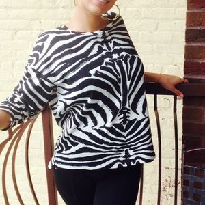 H&M zebra print sweater