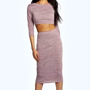 Boohoo Brittany Slub Co-ord Set US Size 4