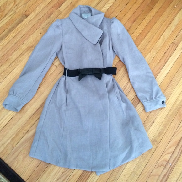 H&M grey coat jacket size 8 GUC