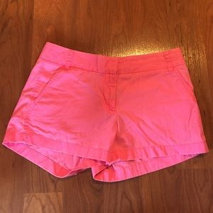 Hot pink J Crew chino shorts