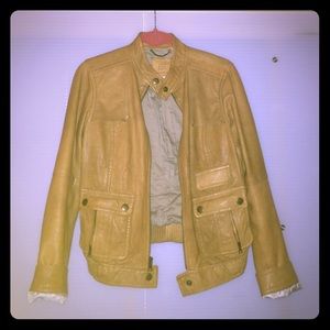 Leather bomber jacket!