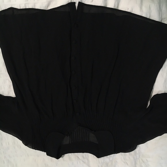 Black collared blouse