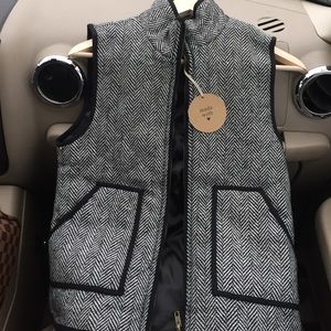 Black and white vest