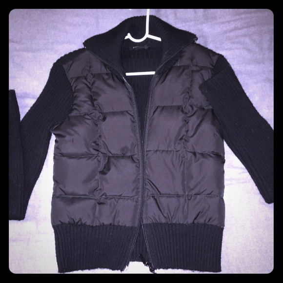 BCBG Black Sweater Zip Jacket in great condition!