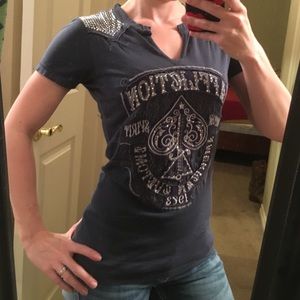 Blingged out Affliction T-shirt