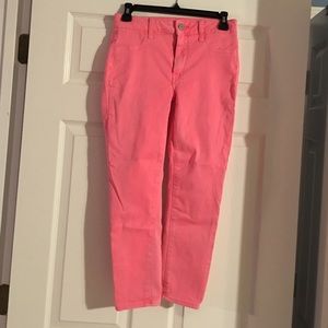 Gorgeous Pink American Eagle Crop Jeggings
