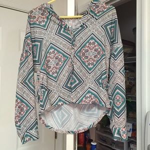 Long sleeve chiffon shirt