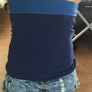 AE reversible blue tube top