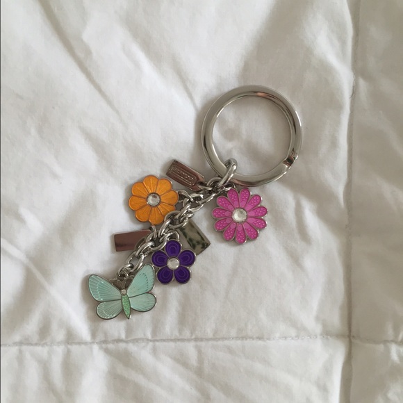 Coach Accessories - Flower and Butterfly Enamel Key Ring (NIB!!!)