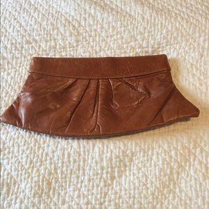 Lauren Merkin brown clutch