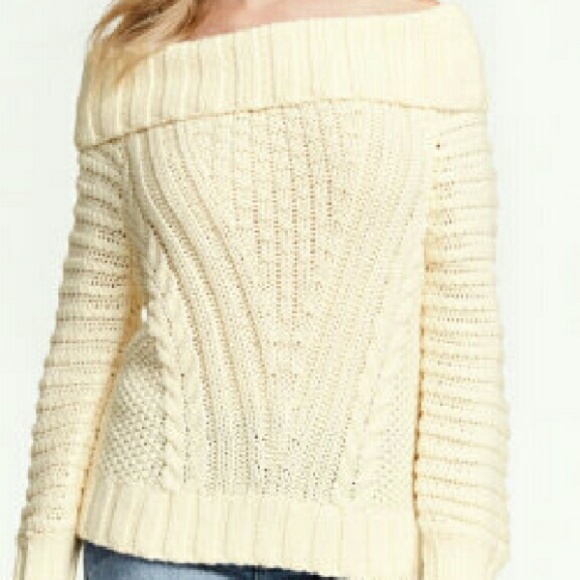 NWT H&M Off-the-shoulder Sweater. White