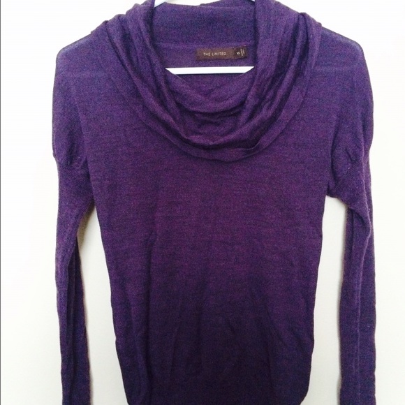 The Limited purple cowl neck sweater