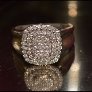 1/2 carat diamond ring. Silver. Size 5.