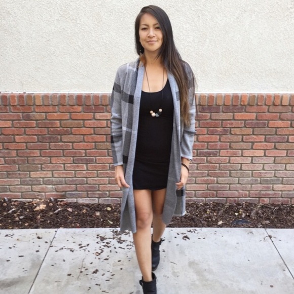 Tea n Cup Sweaters - New Plaid Cardigan