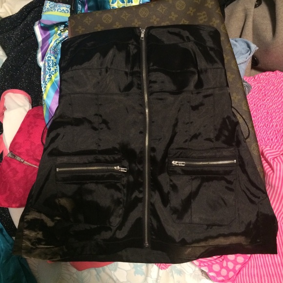 Bustier XS Bebe black shiny satin look, stretch - Picture 2 of 4