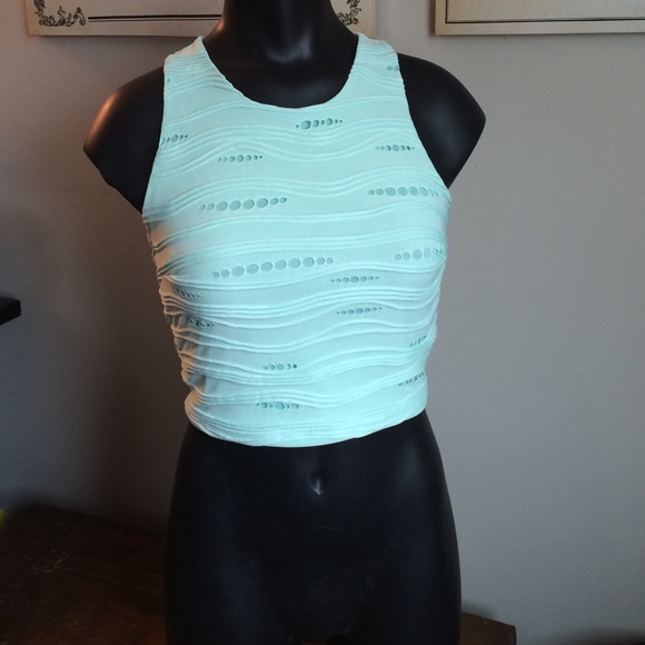 Sea foam green cropped tank