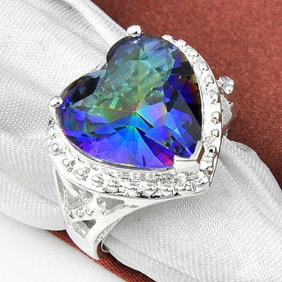 Mystic Topaz Heart Ring 2024 www.alhudapk