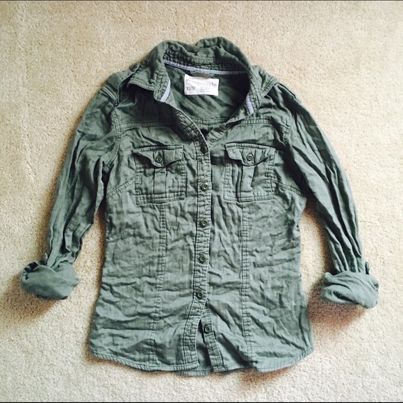 Green Aeropostale Button Down Top
