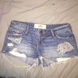 Hollister jean shorts