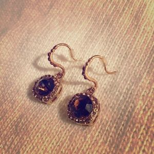 Gold-tone and Chocolate Earrings