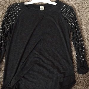 Cute polka dot long sleeve silky shirt