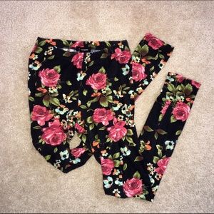 Floral Print Leggings- Active Basic