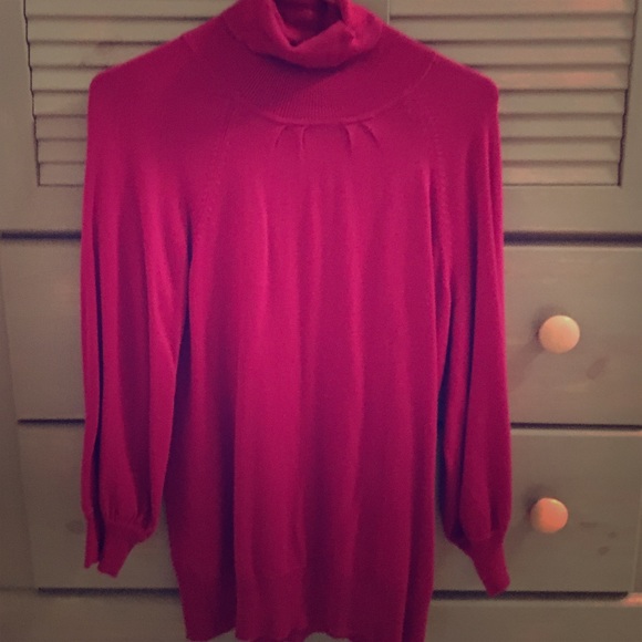 Pink flattering fit turtleneck