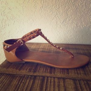 Brown leather sandals