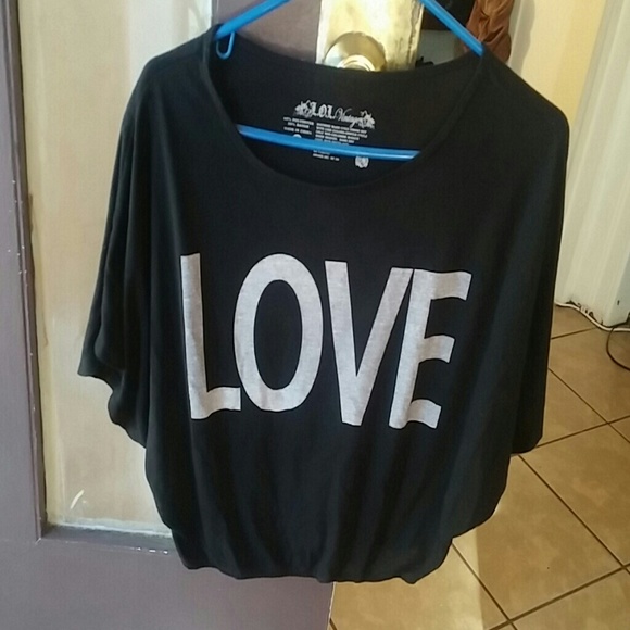 "Love" crop top
