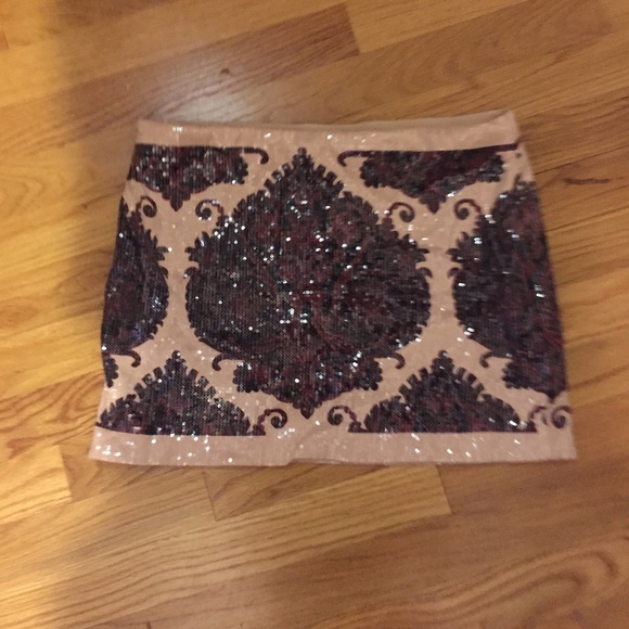 sequin mini skirt